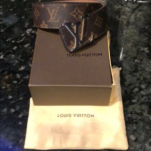 Louis Vuitton Monogram Canvas belt.   Size 46